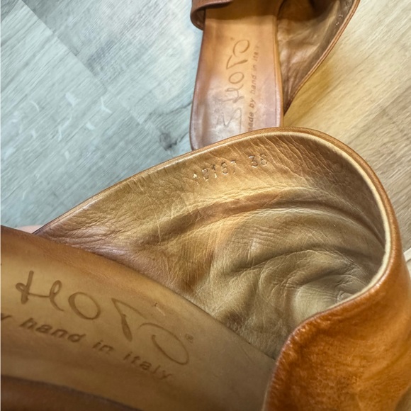 SHOTO fine Italian leather heeled sandals - Picture 5 of 11